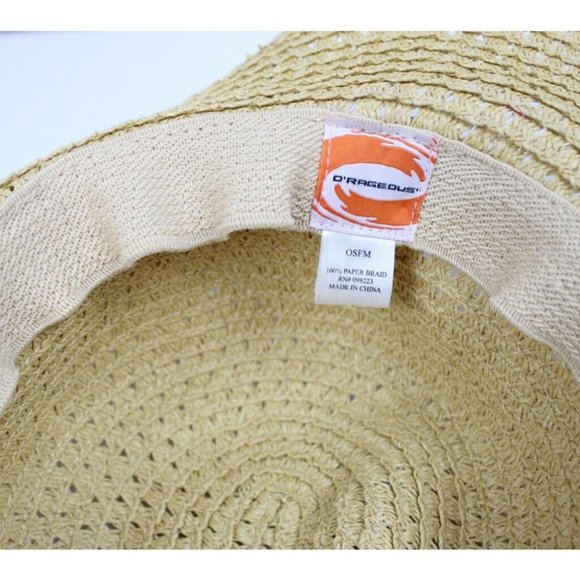 Big Sun Hat One Size Beige Solid Straw - Picture 6 of 7